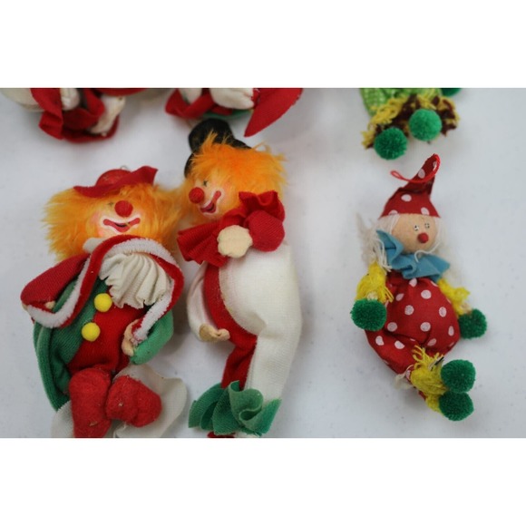 Vintage Clown Ornaments Classic Christmas Nostalgic Cute X Mas Tree - Picture 6 of 11